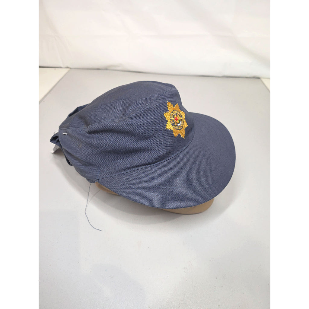 South African Police Blue Peaked Cap with Neck Flap, 1987, Size 58