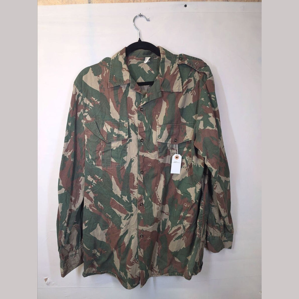 Zimbabwe Defence Forces Brushstroke Camouflage Combat Shirt (Early Independence Pattern)UK Size: Large (L)Chest: 46