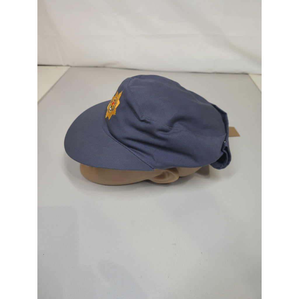 South African Police Blue Peaked Cap with Neck Flap, 1987, Size 58