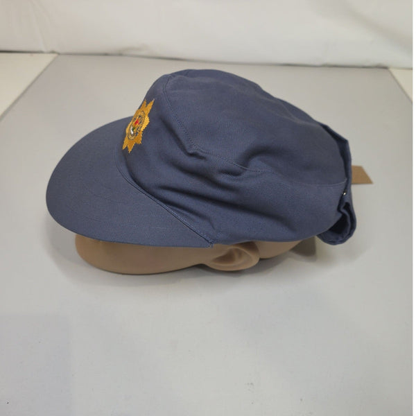 South African Police Blue Peaked Cap with Neck Flap, 1987, Size 58