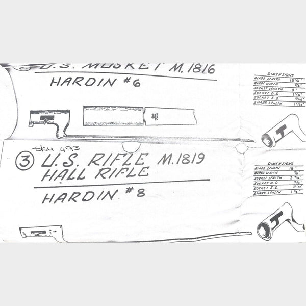 U.S. Model 1819 Hall Rifle Socket Bayonet with Brass-Mounted Scabbard