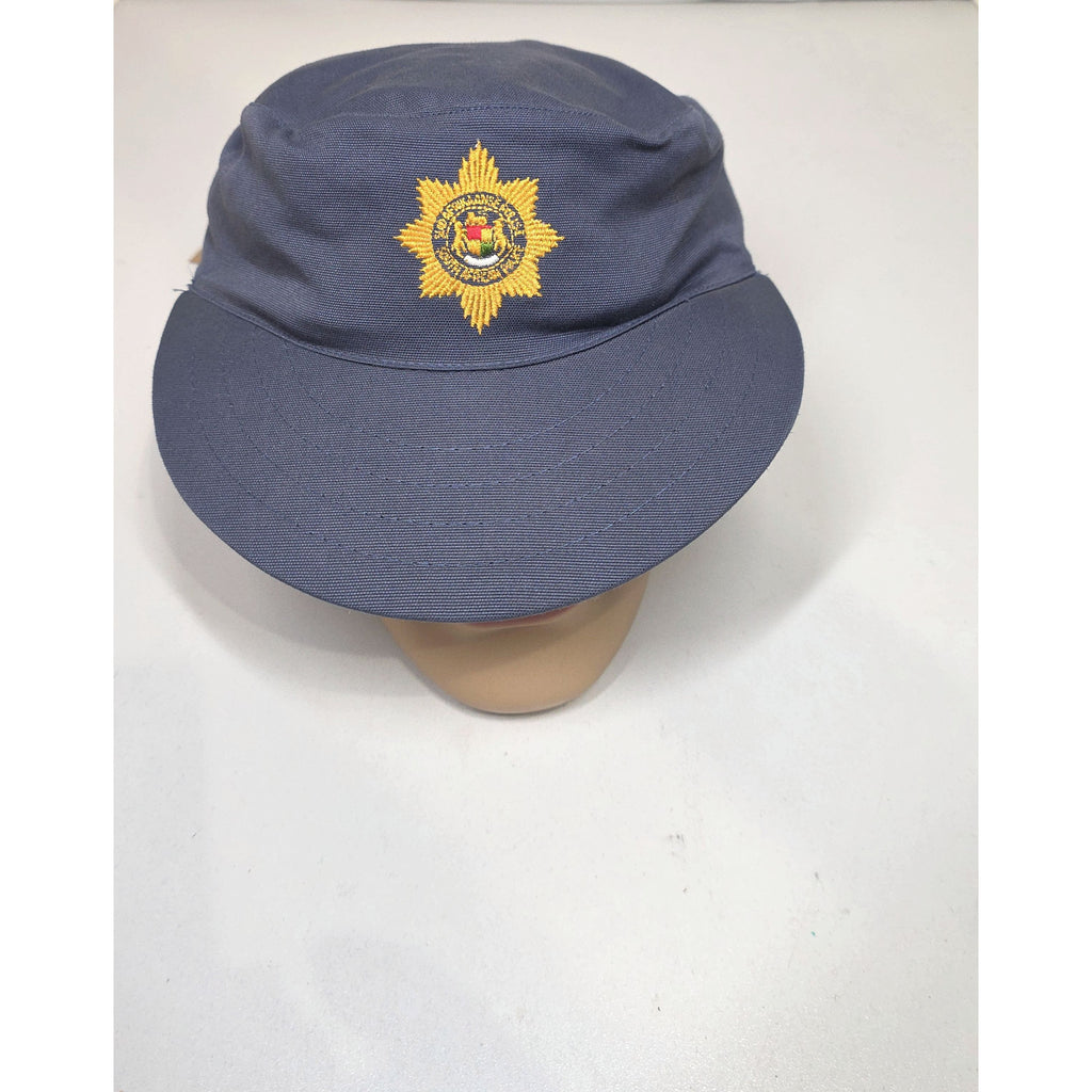 South African Police Blue Peaked Cap with Neck Flap, 1987, Size 58