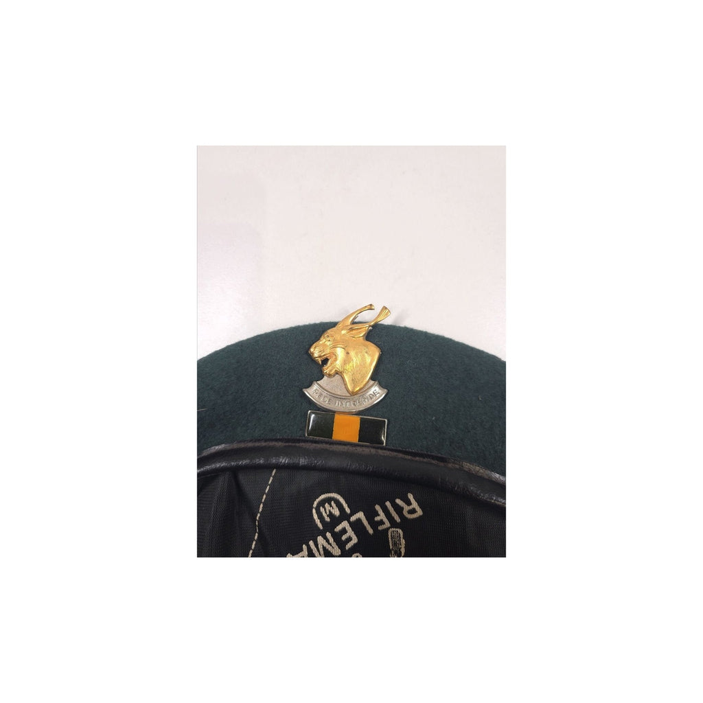 South African Army Infantry Rifleman Green Beret with Springbok Badge