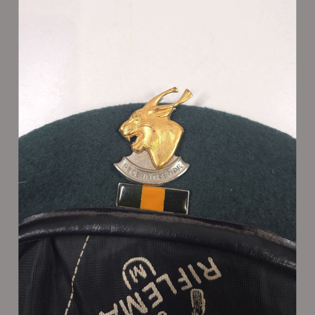 South African Army Infantry Rifleman Green Beret with Springbok Badge