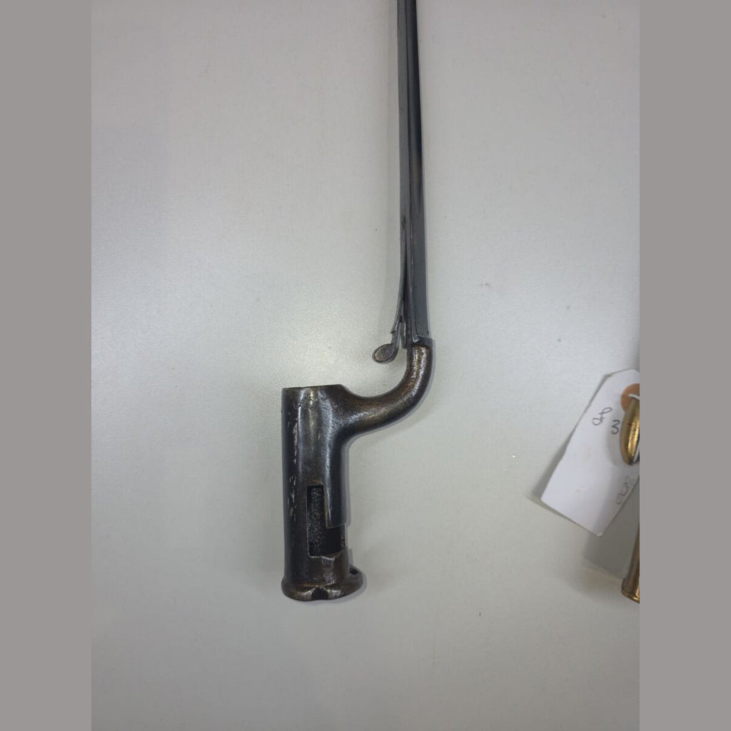 1842 Pattern British Socket Bayonet with Hanoverian Catch and Brass-Mounted Scabbard