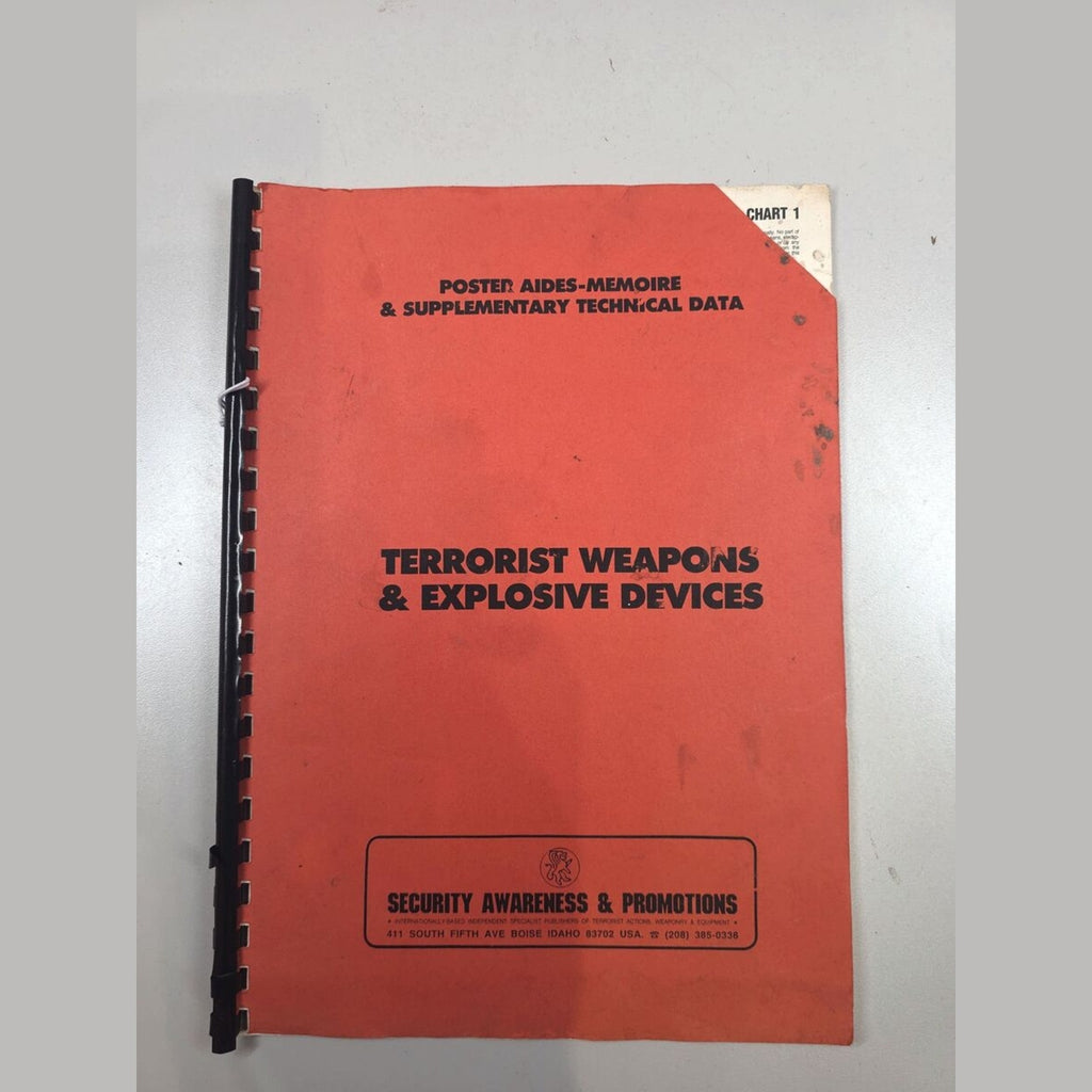 Terrorist Weapons & Explosive Devices – Poster Aides-Memoire & Supplementary Technical Data Manual