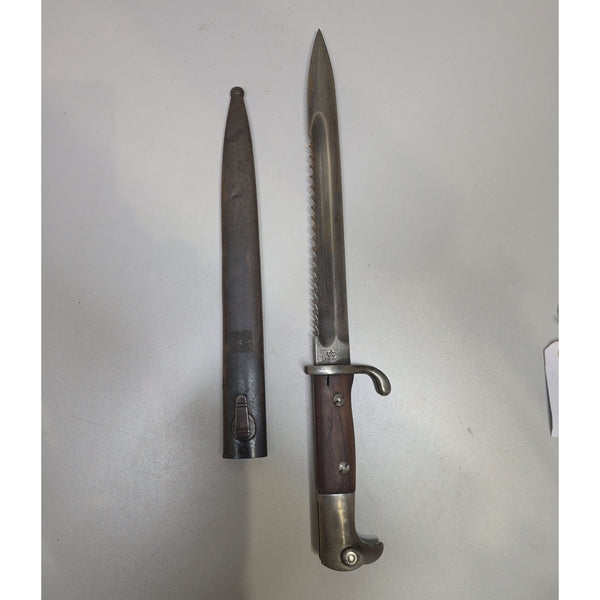 German Erfurt S98/05 Sawback Bayonet with Scabbard
