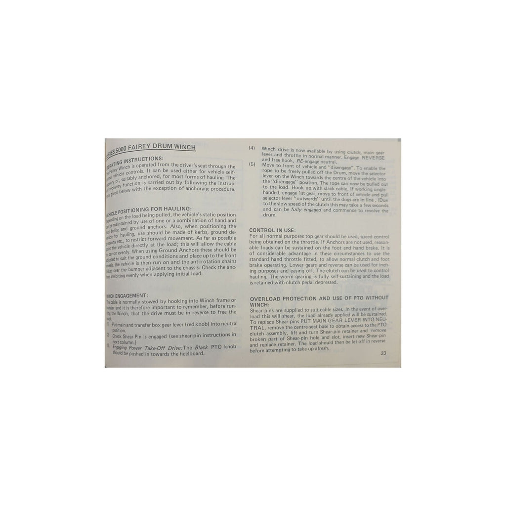 SADF Reconnaissance Commando Base Unit SABRE Vehicle Manual