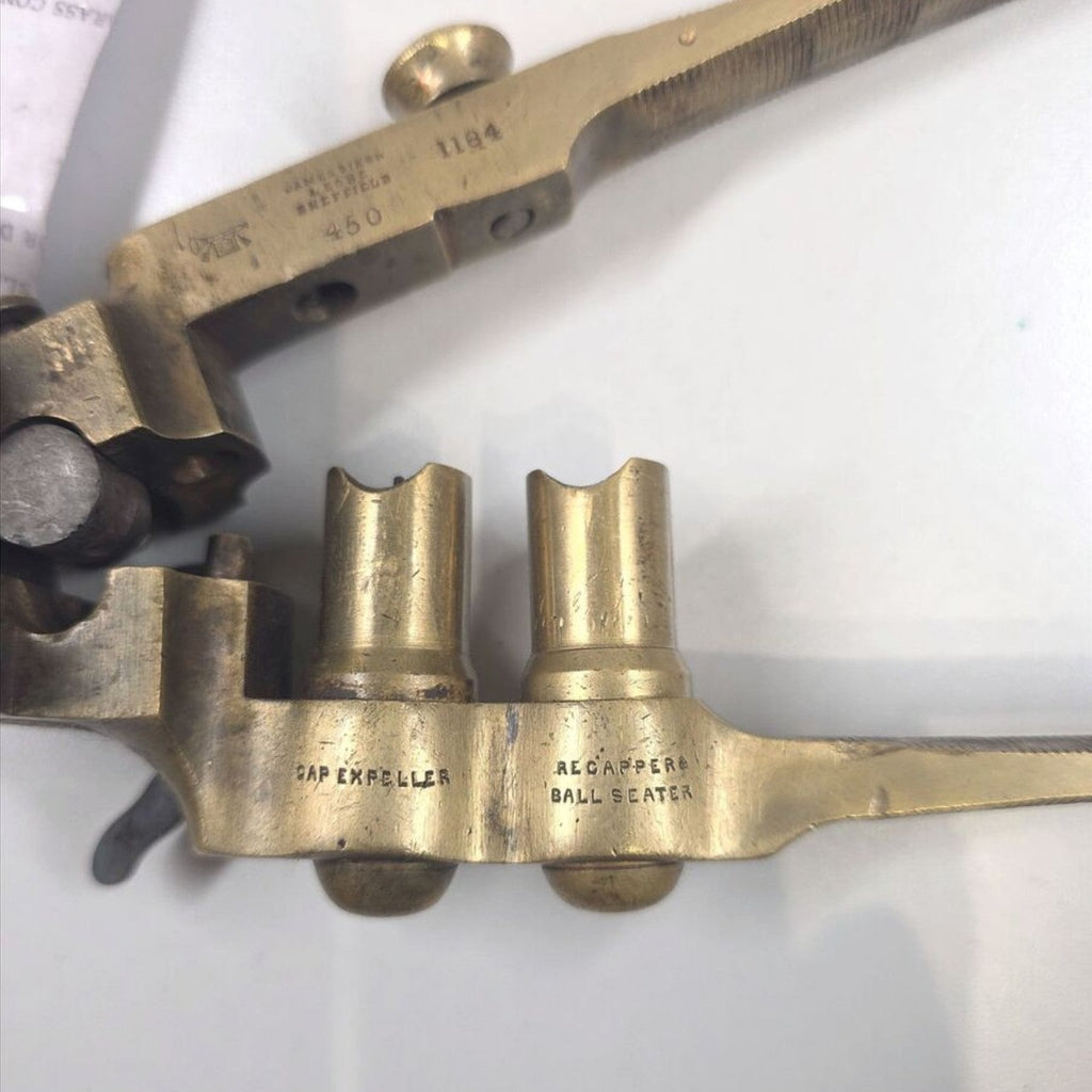 James Dixon & Sons No. 1184 Brass Combination Decapper, Ball Seater & Cap Expeller Tool
