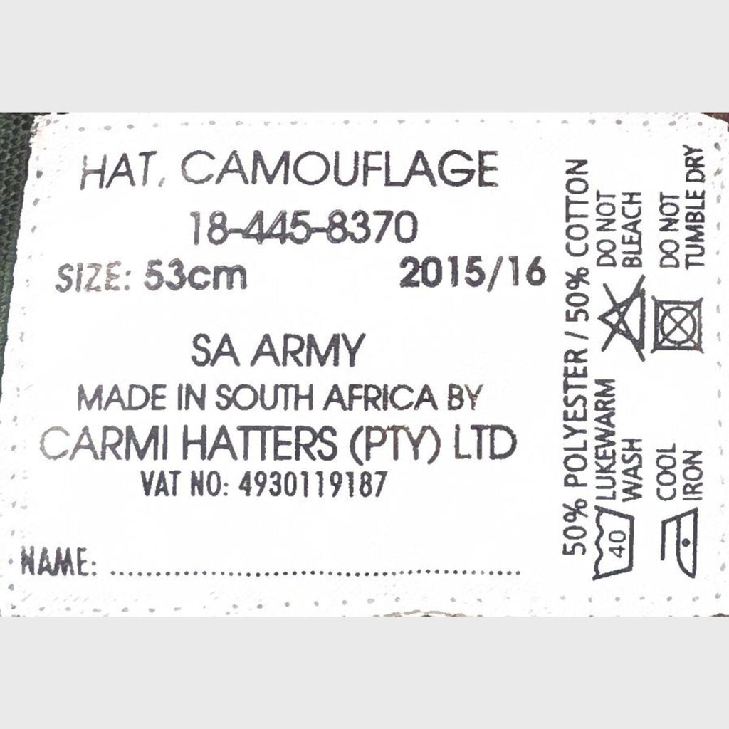 South African Soldier 2000 Bush Hat (Camouflage Pattern) Size 53