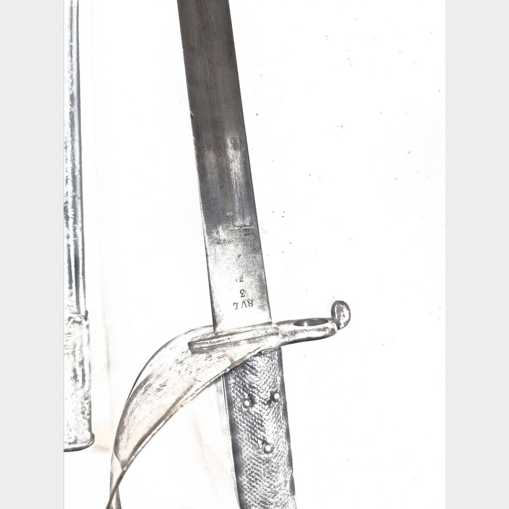 1859/71 Pattern Royal Navy Martini-Henry Naval Cutlass Bayonet, Marked "RVL 3", with Scabbard