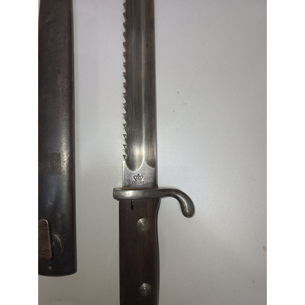 German Erfurt S98/05 Sawback Bayonet with Scabbard