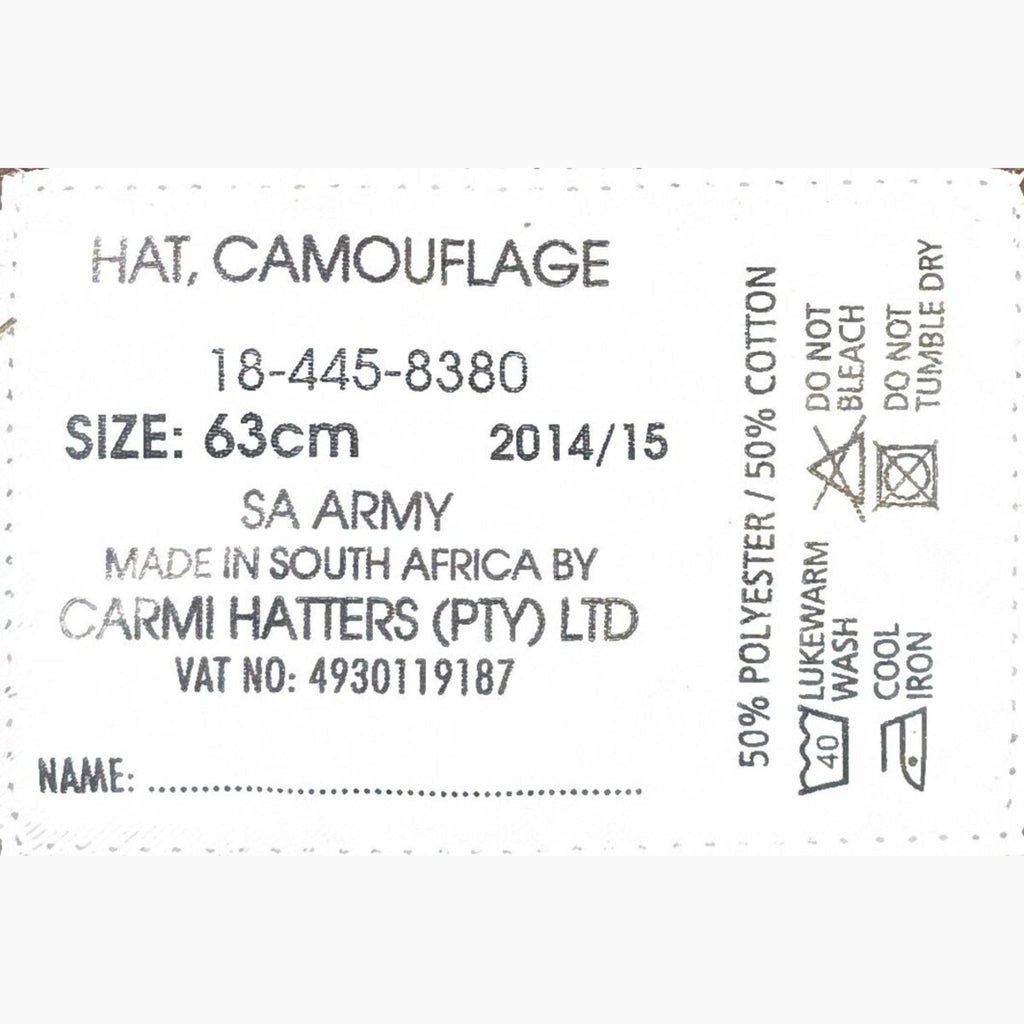 South African Soldier 2000 Bush Hat (Camouflage Pattern) Size 63