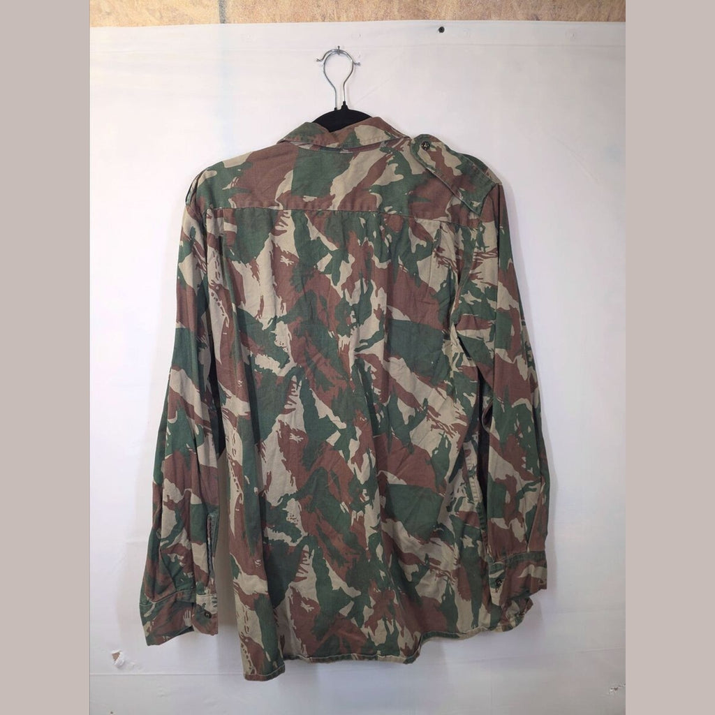 Zimbabwe Defence Forces Brushstroke Camouflage Combat Shirt (Early Independence Pattern)UK Size: Large (L)Chest: 46