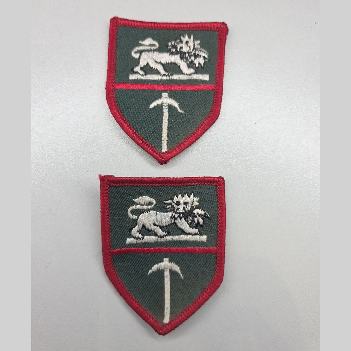 pair rhodesian army parade dress shield formation– Lets Talk Militaria UK