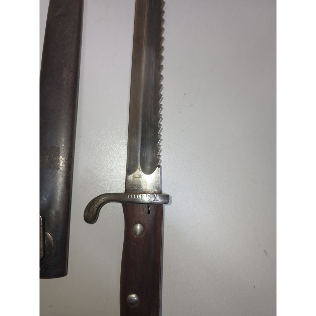 German Erfurt S98/05 Sawback Bayonet with Scabbard