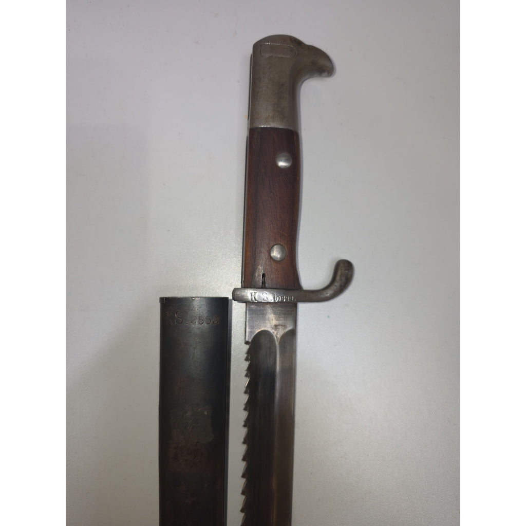 German Erfurt S98/05 Sawback Bayonet with Scabbard