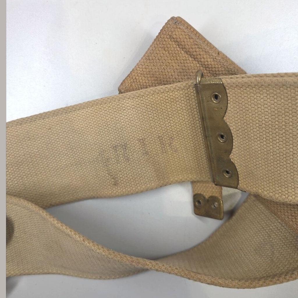 British Pattern 1908 Webbing Belt with Pattern 1908 Bayonet Frog